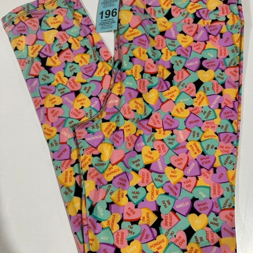 New Old Stock LuLaRoe‎ Heart Candy Leggings Size TC